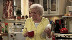 Betty White Pours Two Shots Of Vodka GIF