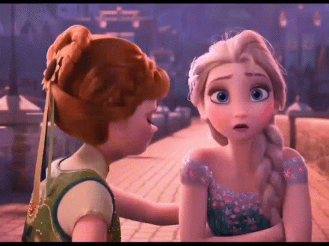 Bewildered Frozen Anna And Elsa GIF