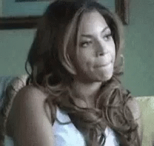 Beyonce Annoyed Lips Sealed GIF