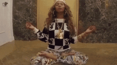 Beyonce Doing Meditation GIF