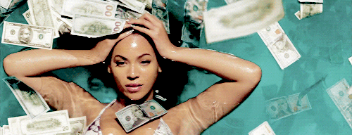 Beyonce In A Pool With Money Pay Me GIF