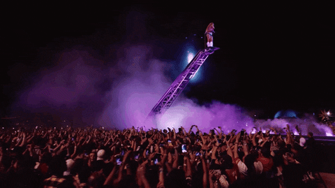 Beyonce On The Coachella Stage Lights The Night GIF
