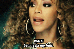 Beyoncé Wait She Want To Fix Her Hair GIF