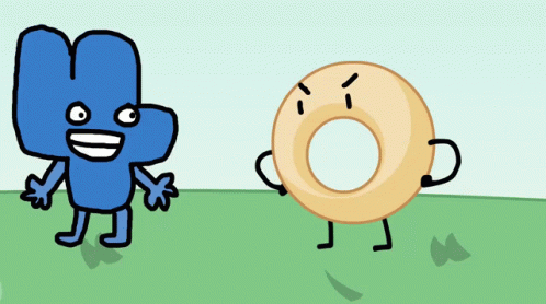 Bfb Four And Donut Screaming GIF