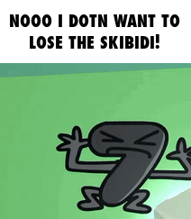 Bfb Seven Nooo I Dont Want To Lose The Skibidi GIF