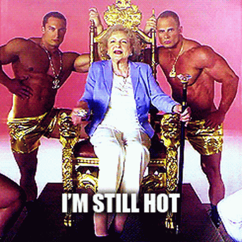 Betty White Sitting On Throne Still Not GIF