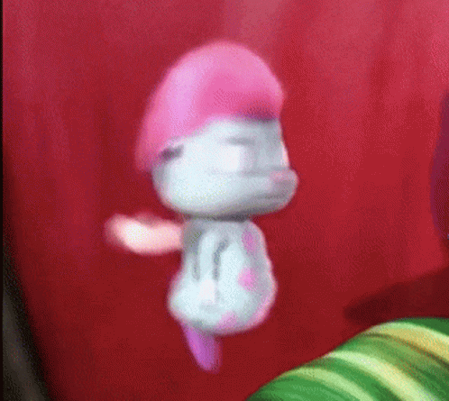 Bibble Puffball Pink Hair Waving GIF