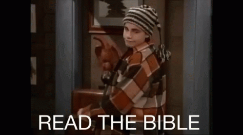 Bible Boy Point Command Read GIF