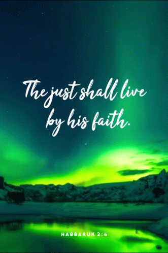 Bible Verse Habbakuk Green Aurora GIF