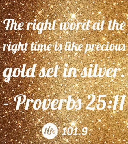 Bible Verse Proverbs Twenty Five Eleven GIF