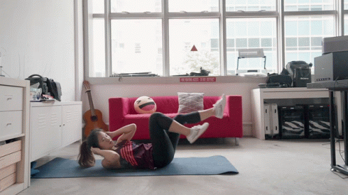 Bicycle Crunches Workout GIF