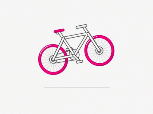 Bicycle With Pink Wheel GIF