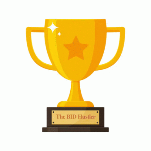 Bid Hustler Trophy Illustration GIF