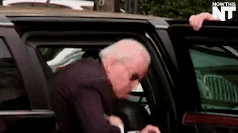 Biden Coming Out The Car GIF