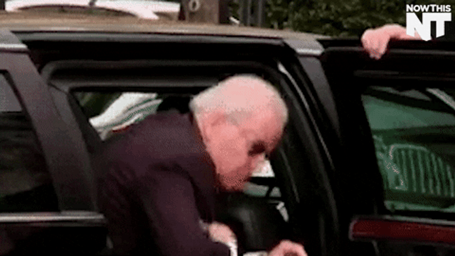 Biden Coming Out The Car GIF