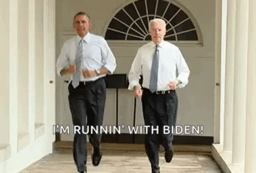 Biden Falling Barrack Obama Running GIF