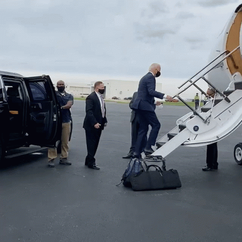Biden Falling Boarding Aircraft GIF