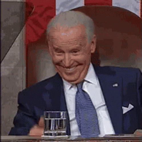 Biden Falling Laughing Out Loud GIF