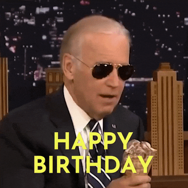 Biden Ice Cream Happy Birthday GIF