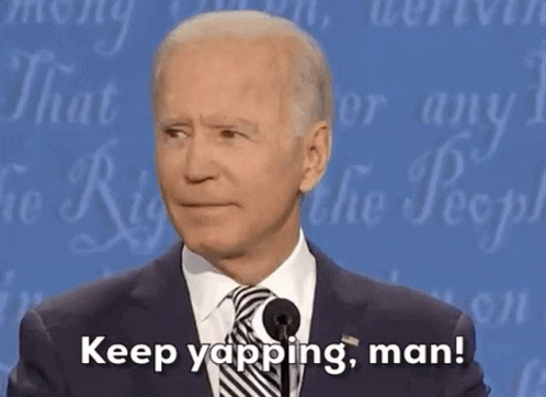 Biden Ice Cream Keep Yapping Man GIF
