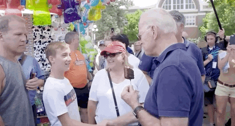 Biden Ice Cream Shaking Hands With The Kid GIF