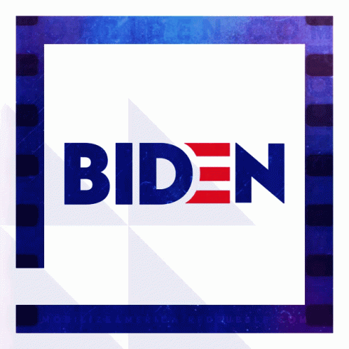 Biden Logo with Blue and White Frame