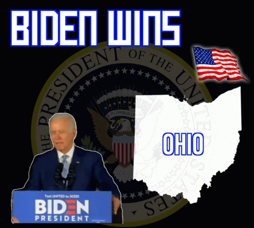 Biden Poster Map of Ohio