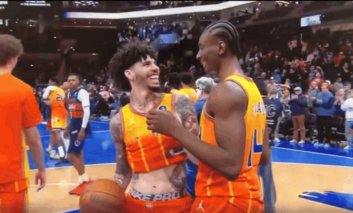 Big Baller Brand Shirt Man Courtside With Crowd GIF