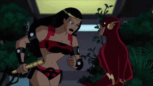 Big Barda Receive Flower From Wally West GIF