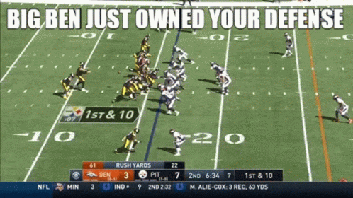Big Ben Just Owned Butt Fumble GIF