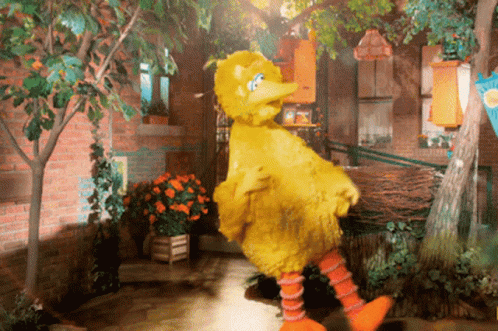 Big Bird Sesame Street Brick Wall