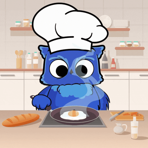 Big Brain Cooking Egg Dog GIF