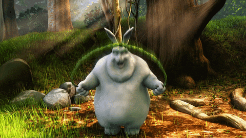 Big Buck Bunny Hopping With Jump Rope GIF