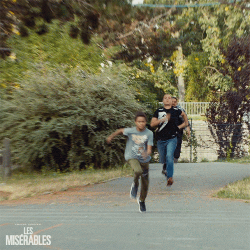 Big Bullies Chasing Poor Boy Les Miserables GIF