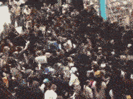 Big Crowd Rushing In Black Friday Sale GIF