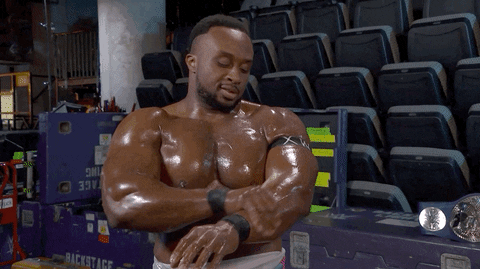 Big E Rubbing Lotion On Body GIF