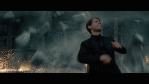 Big Explosion Tobey Maguire Dance GIF