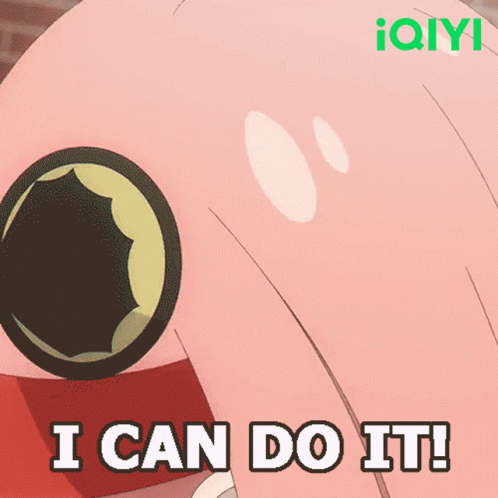 Big Eyed Cartoon Character Saying I Can Do It GIF
