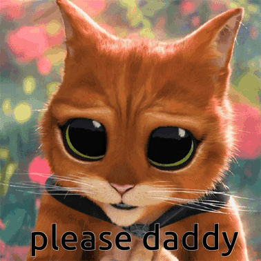 Big Eyed Cat Saying Please Daddy
