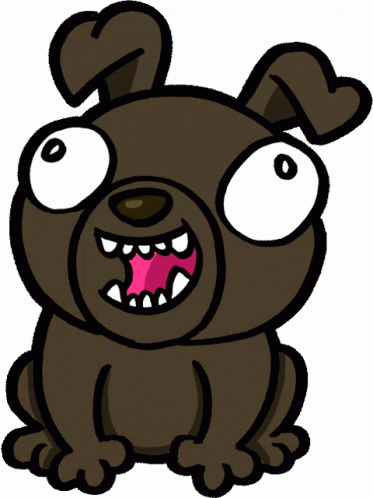 Big Eyed Dog Laughing GIF