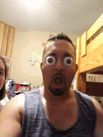 Big Eyes Fake Shocked GIF