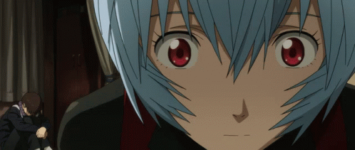 Big Eyes Rei Ayanami Shocked GIF