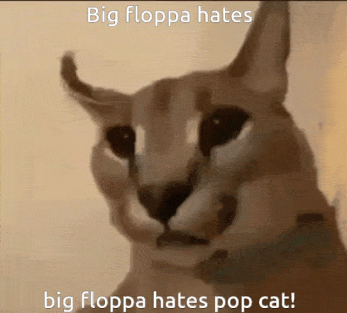 Big Floppa Hates Cats Hissing GIF