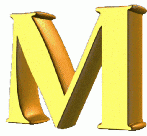 Big Gold Letter M GIF