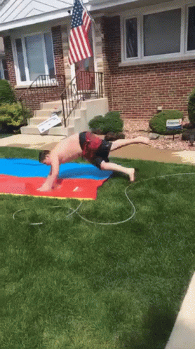 Big Guy Enjoying Slipping Down GIF