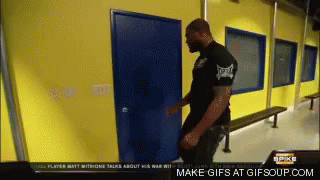 Big Guy Slamming Door Madly GIF