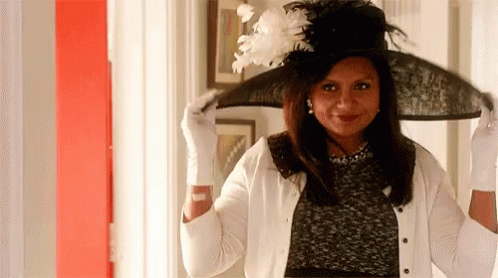Big Hat Mindy Kailing GIF