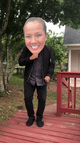 Man With Woman Big Head Dancing GIF