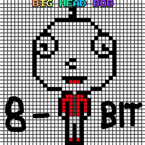 Big Head Bob Pixel Art GIF