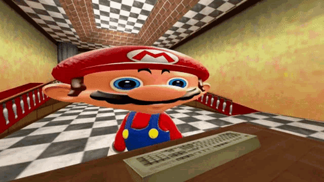 Big Head Mario Gif GIF